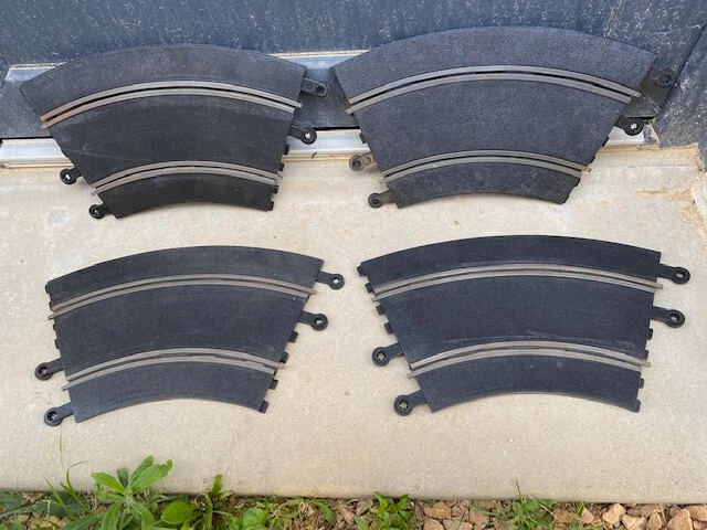 Lot De 4 Quarts De Virage Pour Circuit Routier Tri-ang Scalextric º CPT/51