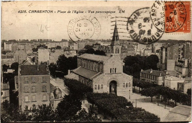 CPA AK CHARENTON Church Square Panoramic View (600220)