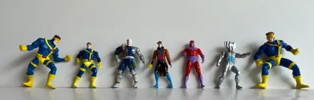 Vintage 1994 Toy Biz MARVEL Die-Cast Mini Figures: Lot of 5+2 Cyclops