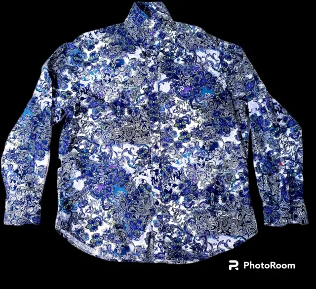 Robert Graham Classic Fit Men's Paisley Button Down Long Sleeve Shirt XL