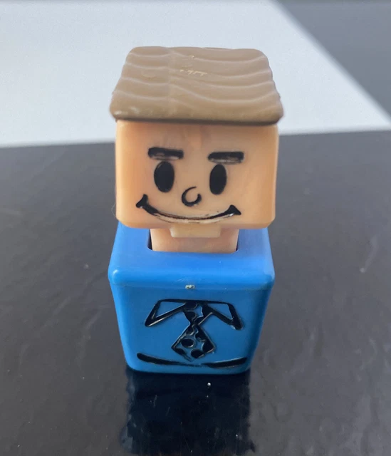 VINTAGE PLAYSKOOL MCDONALDS 1974 Square People Man Boy Blue Shirt Tie