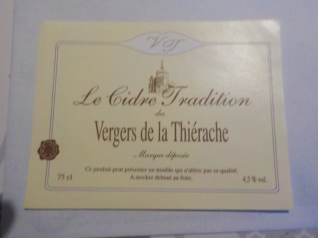 Etiquette Ancienne Le Cidre Tradition Vergers De La Thierache