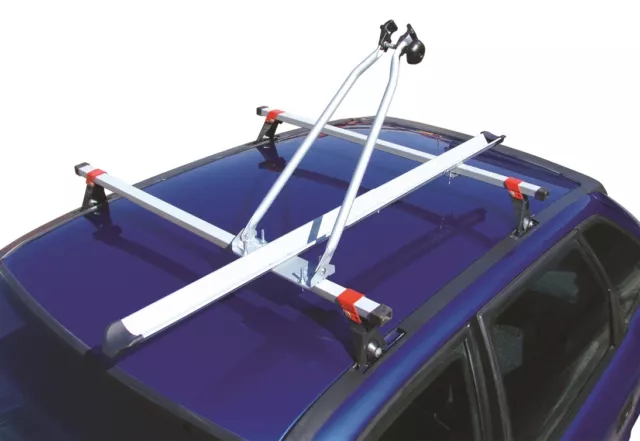 Maypole Car Roof Bar Mounted Upright Stand Cycle Bike Travel Rack Carrier - 15kg