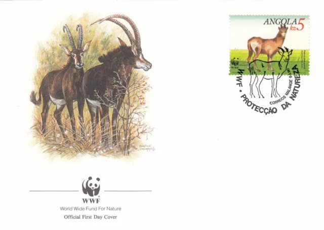 (130520) Antelope WWF Angola FDC 1990