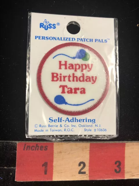 First Name TARA Patch Happy Birthday Party Patch w/ Balloon Design Logo 95WR