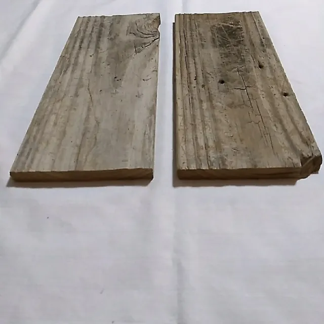 14"x5.5" Reclaimed Old Fence/Barn Wood Boards For Crafts Weathered-Set Of 2 2