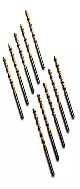#30 Parabolic Jobber Length Tin Coated Drills 517P -Hss -Nachi 1020554-10 Pieces