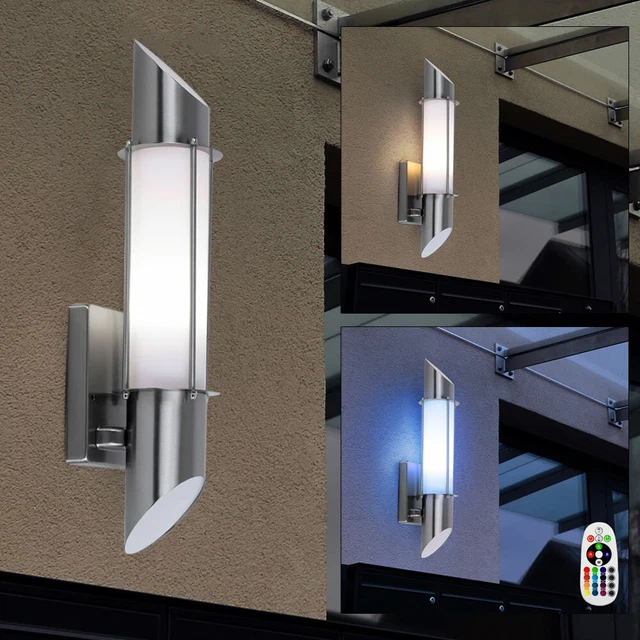 Eglo 83278 HELSINKI E27 Lampada da parete/soffitto per esterni Sensore 75mm Acciaio inox Bianco IP44