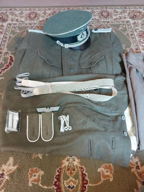 WW2 REENACTMENT GERMAN Army reproduction uniform Jacket Shirt Trousers ...