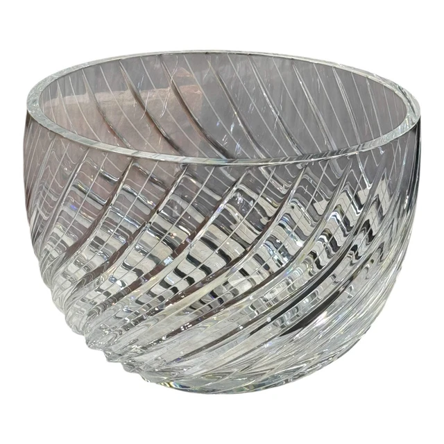 MIKASA CUT CRYSTAL Swirl Design Large Serving Bowl