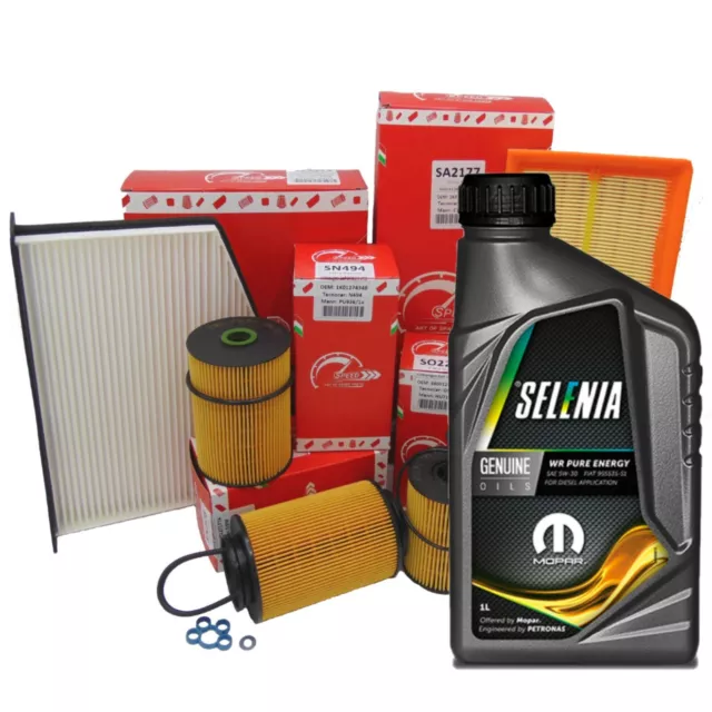 Kit Tagliando Speed Fiat 1.3 Multijet 75Cv 55Kw Dal 10/2005 Olio Selenia Wr 5W30