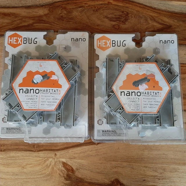 Lot of 2 Hex Bug HEXBUG Nano Habitat Straight Bridges 6 Easy Connect Pieces- NEW Lot of 2 Hex Bug HEXBUG Nano Habitat Straight Bridges 6 Easy Connect Pieces- NEW
