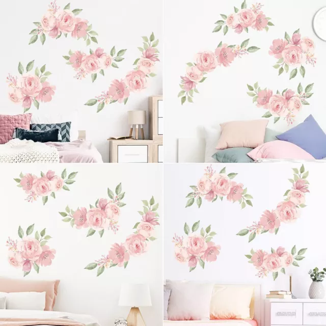 Elegante arte da parete autoadesiva rosa rosa per un ambiente elegante soggiorno