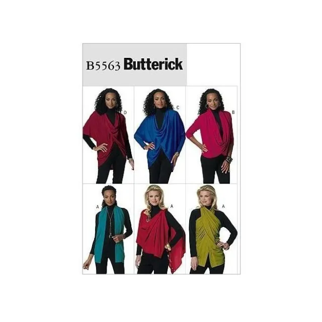 Butterick Sewing Pattern 5563 Tops Loose Fitting Misses Size L-XXL