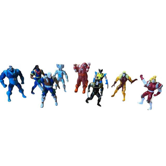 X-MEN Steel Mutants Marvel Comic Toy Biz 1994 Action Figure Mini Lot of 10