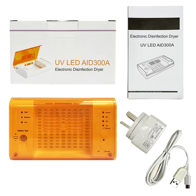 3IN1 AUTOMATIC HEARING Aid Dryer & Dehumidifier UV Cleaning