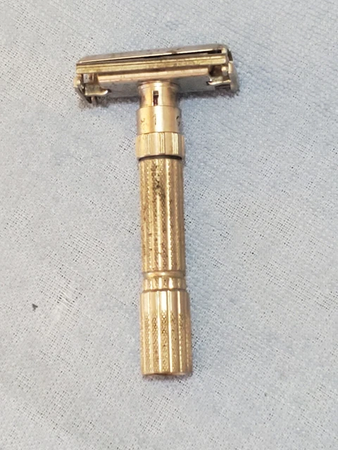 Vintage 1960 Gillette F-2 Fat Boy Adjustable 1-9 Safety Razor