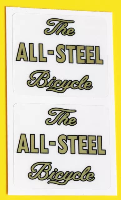 1950's style 'The ALL-STEEL Bicycle' Stickers decals SPORTS TOURIST fits Raleigh