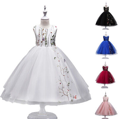 Flower Kids Girls Princess Dress Party Birthday Wedding Pageant Christmas Gown