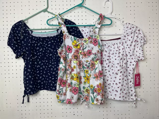 NWT -Justice Girls Size XL 16-18 Tank Top, Shirts Floral Lot Of 3