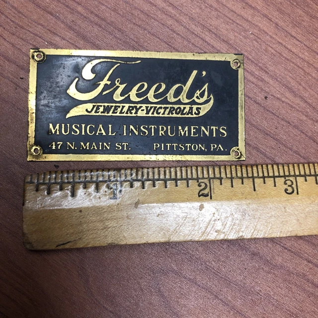 Vintage VV-210 # 135902 Victor PHONOGRAPH Advertising Freed’s ID Plate