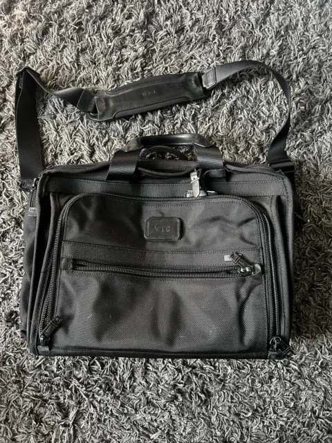 TUMI Mens LAPTOP Briefcase Black Nylon/ Leather with compartments