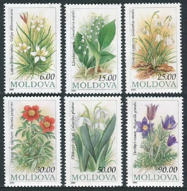 Moldavie 1993 Courrier Yvert N° 71/76 Fleurs Différentes (6 Val - Hb 4