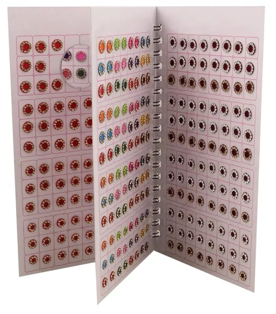 Multi-Colour Plain Round Bindi Indian ForeHead Sticker Tikka Chandla Wedding US