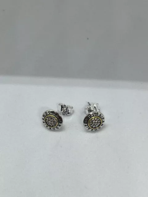 PDR Sparkling Stud Earrings, Pandora Earrings S925 Sterling Silver, Compatib