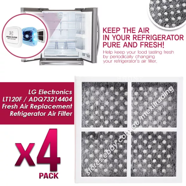 GENUINE LG Pack of 4 x LG Fridge Air Filter Fits LG Pure N Fresh ADQ73214408