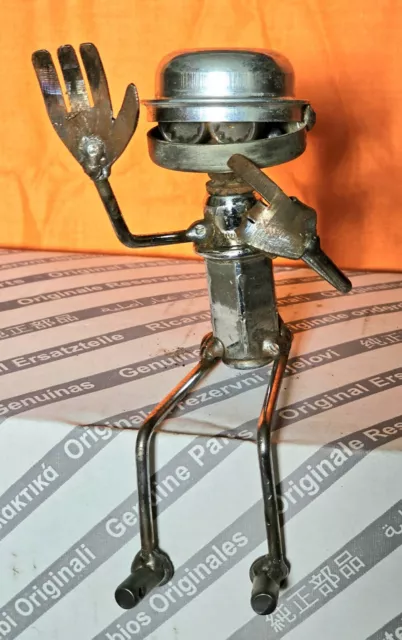 Scrap Metal Art Sculpture Robot Man Cave Figure Cyborg Recycled Steam Punk Gift