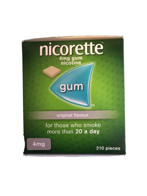 Nicorette Original 4mg. 210 Pieces. Long Expiry.