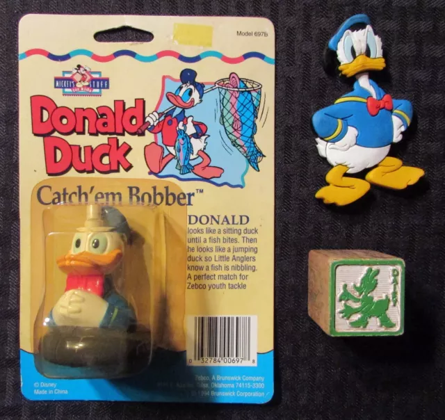 Vintage Disney Zebco Donald Duck Catch 'Em Fishing Bobber Brand New Sealed!