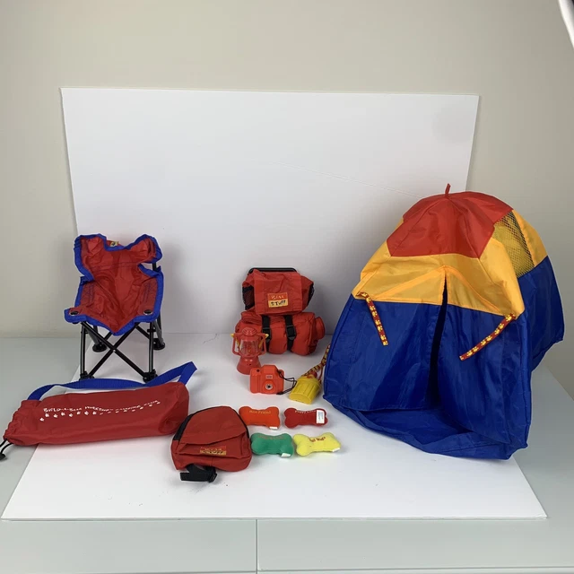 Build-a-Bear Workshop Outdoors Camping Set W/ Tent Ruck Sack Chair Backpack