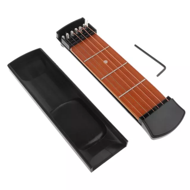 Black Vintage Beginner Portable Pocket Guitar Chord 4 Fret Model Travel