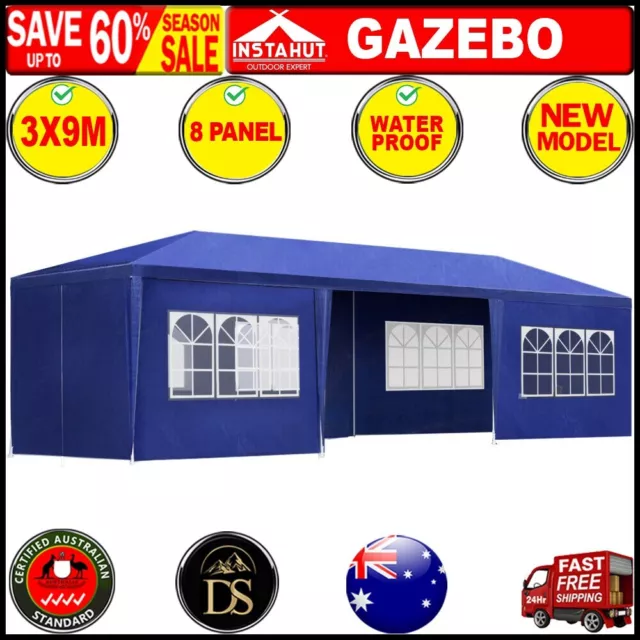 Instahut Gazebo 3x9 Outdoor Marquee Wedding Gazebos Tent Canopy Camping Tent BU