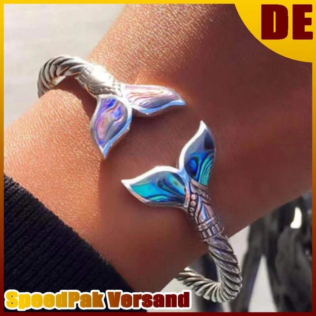 Bracciale Sirena Coppia Alla Moda DE con Apertura Regolabile per Fidanzamento Pa