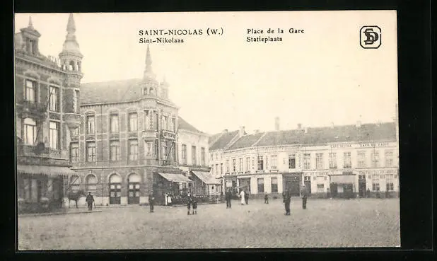 CPA Saint-Nicolas, Place de la Gare