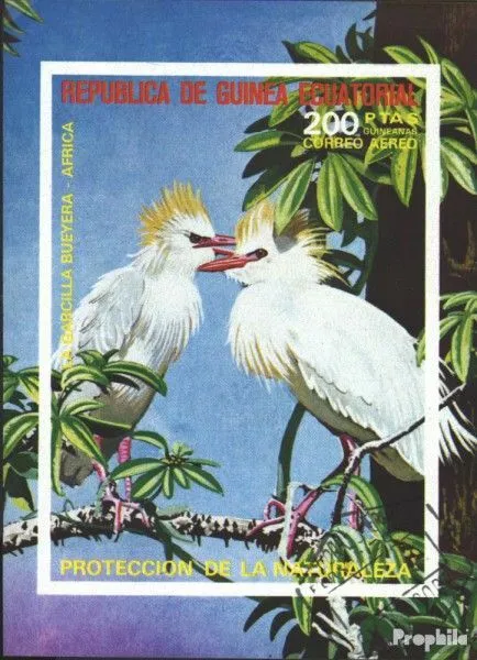 Äquatorialguinea (completa Edizione) usato 1976 African Uccelli