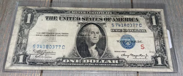 1935-A $1 Silver Certificate Experimental Note “S” Rare, SKU N069