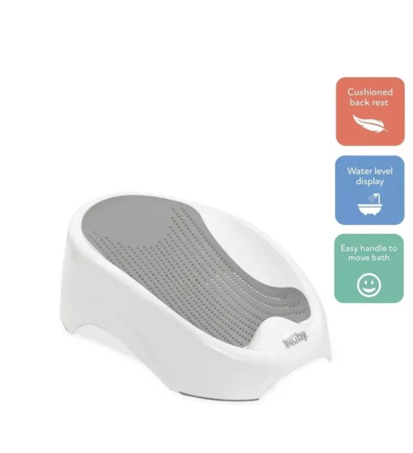 Nuby Baby Bath Tub Practical and Convenient to Use Suitable for Birth - White