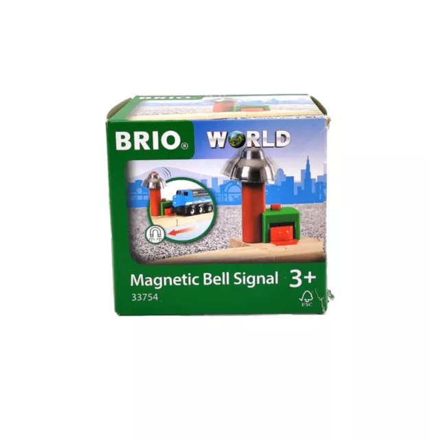 Brio World Magnetic Bell Signal 33754 Magnetisches Glockensignal Eisenbahn NEU