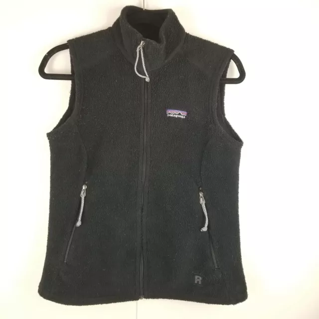PATAGONIA WOMEN'S VINTAGE R2 Black fleece full Zip Vest Size M $54.85 ...