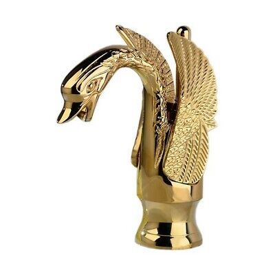 Gold Color Brass swan Style Bathroom Basin Mixer Tap Sink Lavatory Faucet wgf009