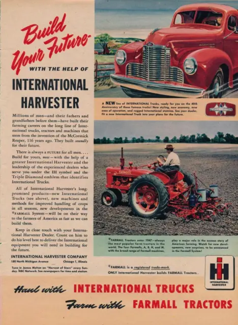 MAGAZINE AD - 1947 - International Trucks $9.00 - PicClick