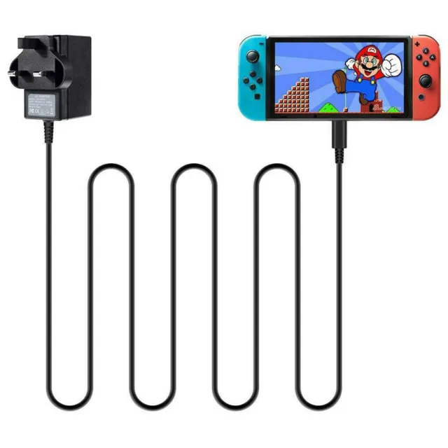 For Nintendo Switch Mains Adaptor/Adapter Charger Plug UK Fast Charging Power UK