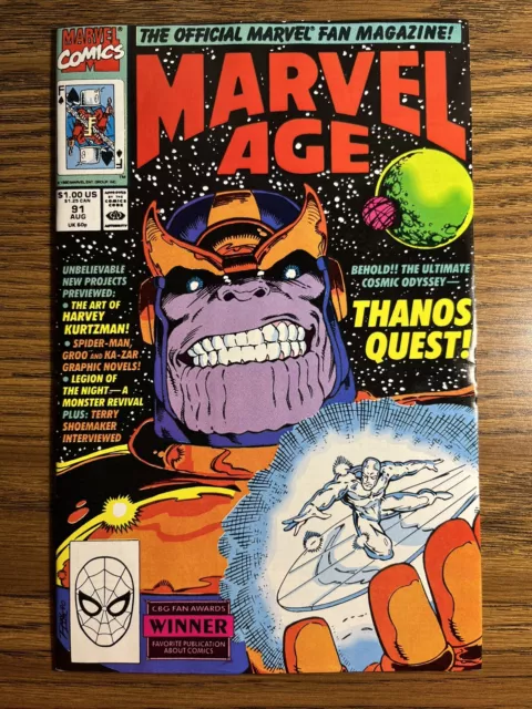 Marvel Age 91 Thanos Quest Ron Lim Cover Marvel Comics 1990