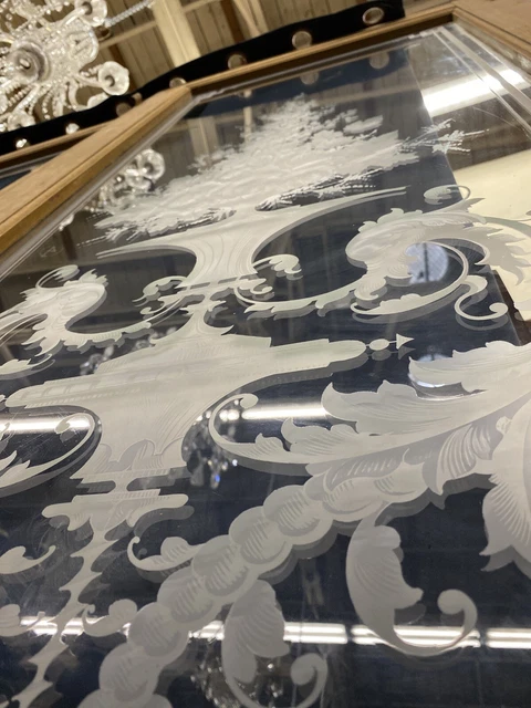 Etched Glass French Parlor Doors 97x63 Two Doors At 97x 31.5 Ea 5