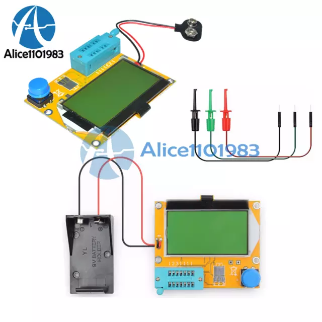 M328 LCR-T4 LCD Transistor Tester Triode Capacitance ESR Meter MOS PNP NPN Kit