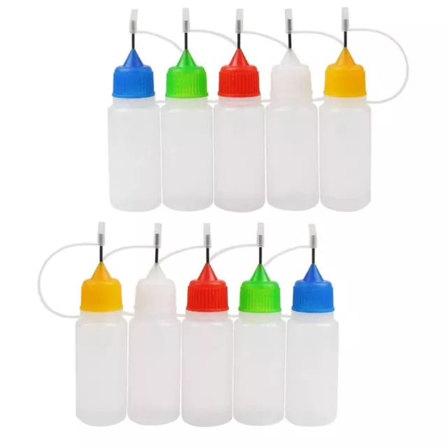 10X Squeezable Dropper Flaschen mit Nadelspitze für Kleber und Farben